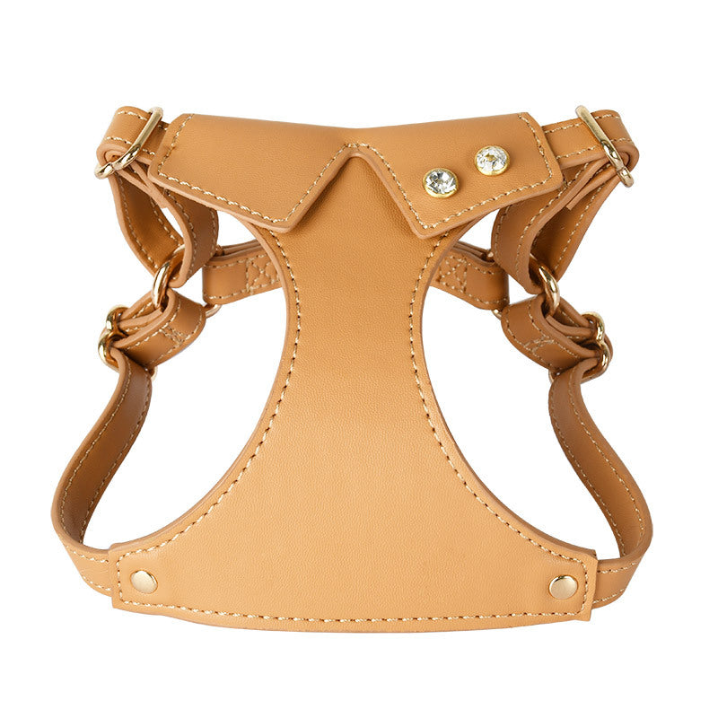 Premium Leather Pet Harness Set
