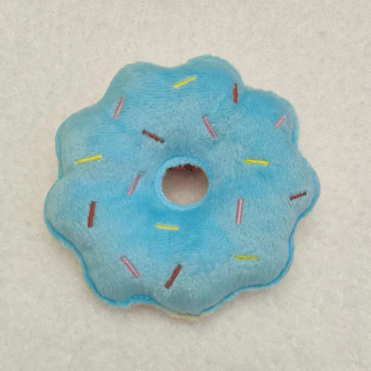 Squeaky Plush Donut Toy