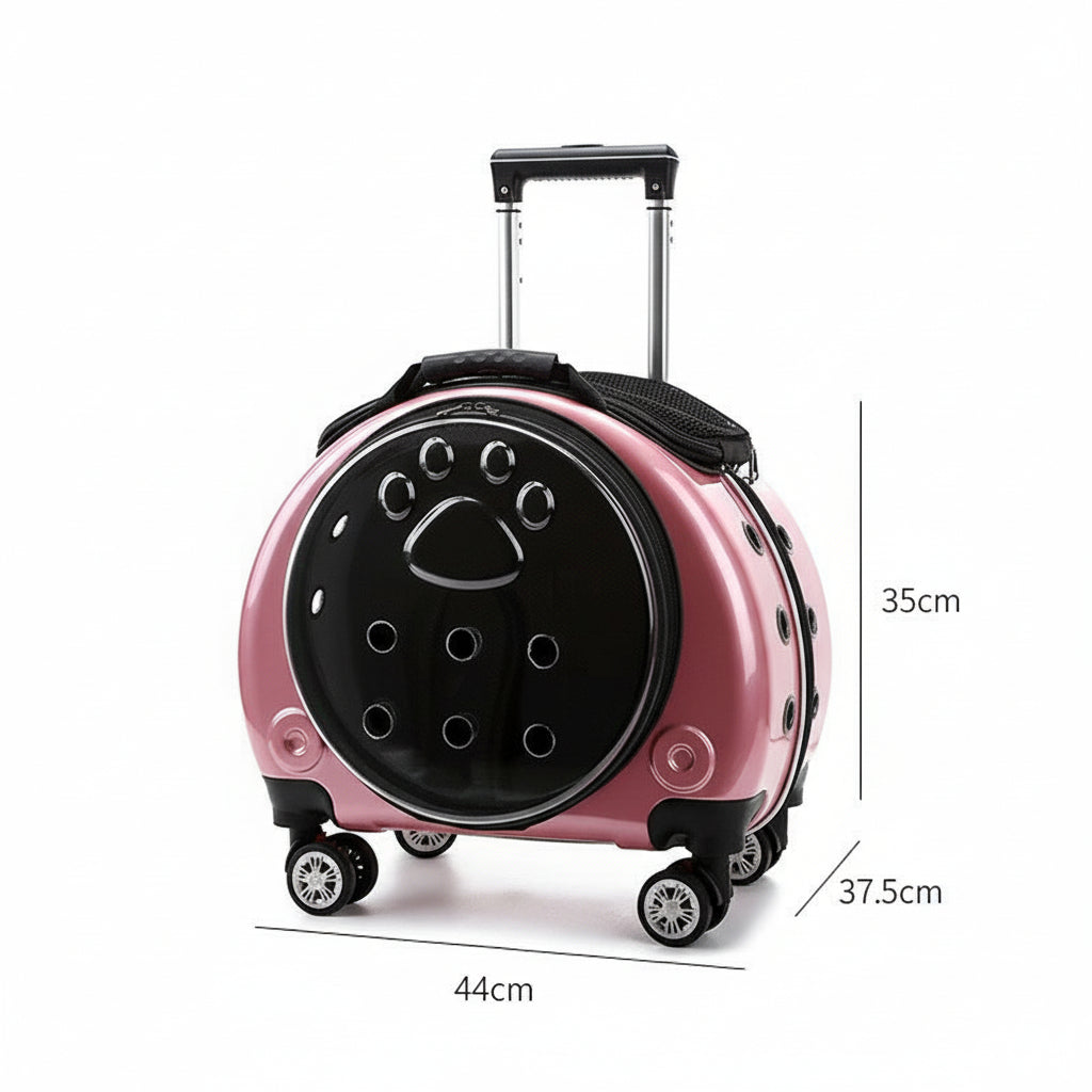 Transparent Pet Trolley Backpack