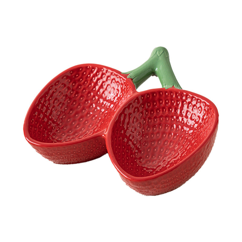 Strawberry Ceramic Pet Bowl