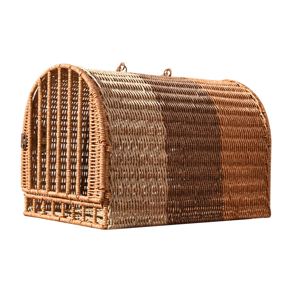 Portable Rattan Pet Travel Bag