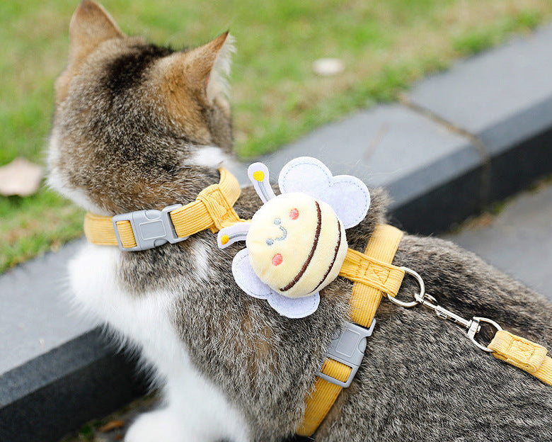 Bee Cute Cat & Puppy Harness Set