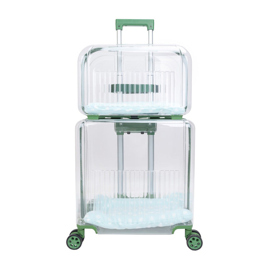 Transparent Pet Travel Trolley