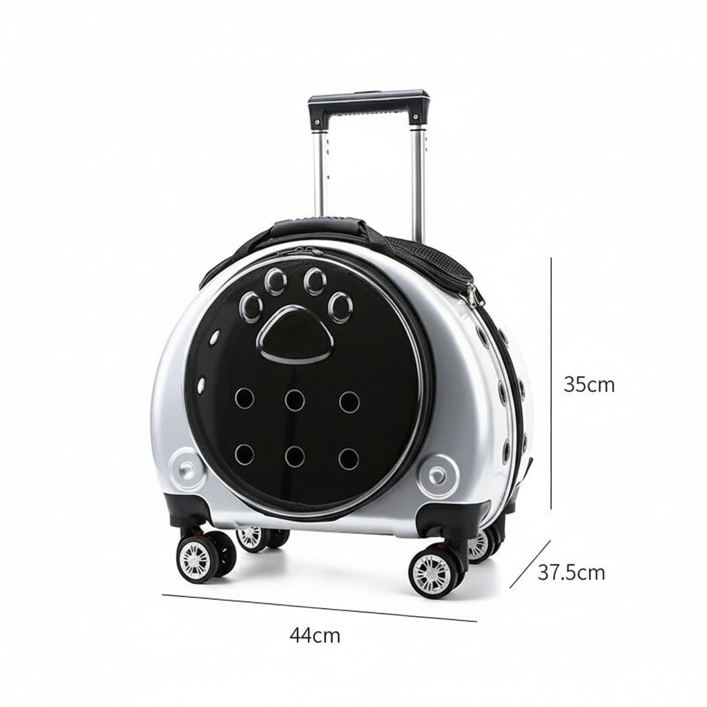 Transparent Pet Trolley Backpack