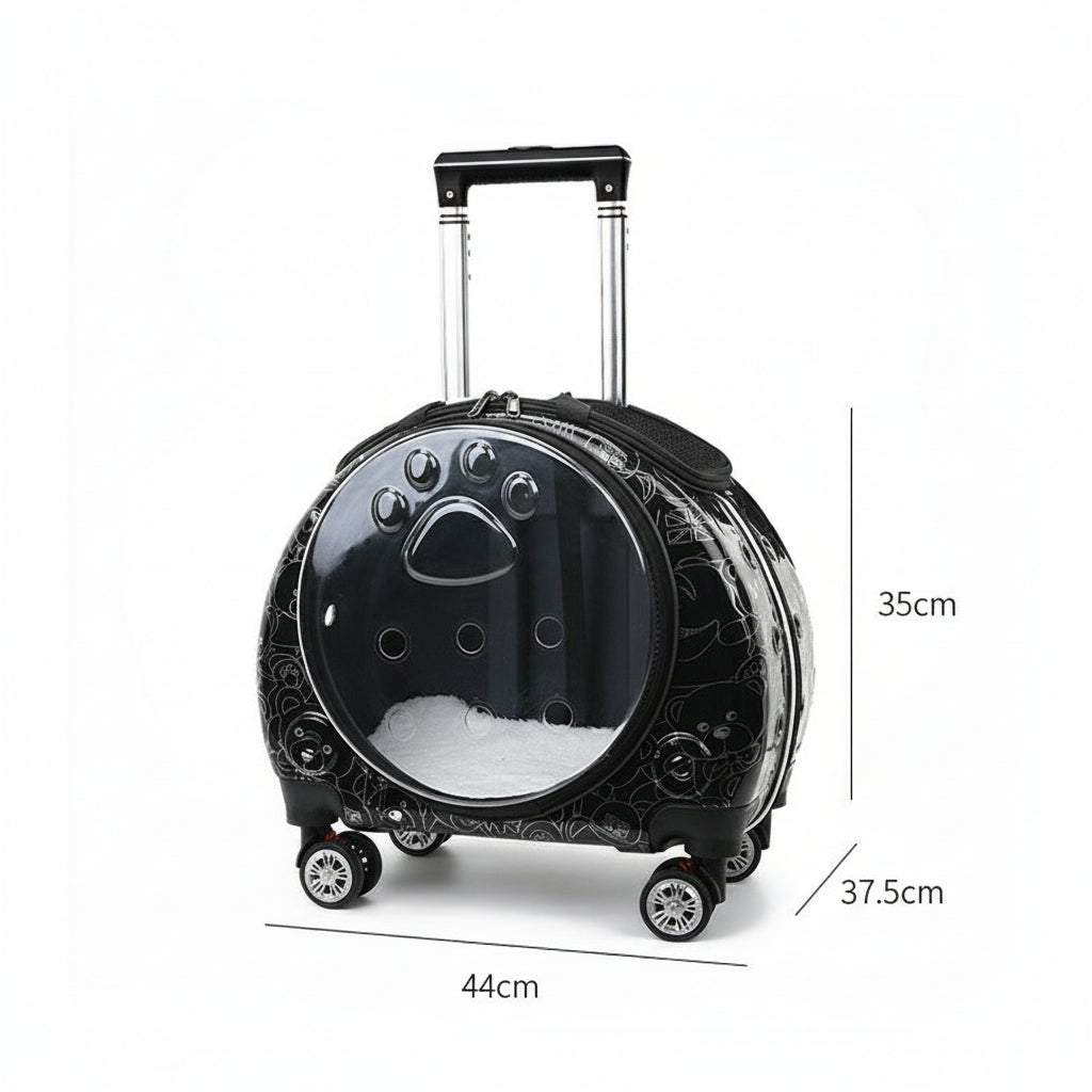 Transparent Pet Trolley Backpack