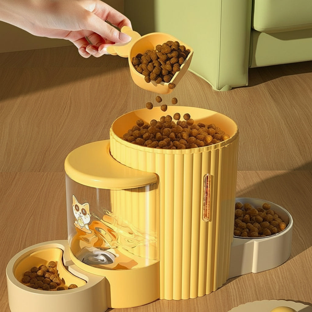 Double Bowl Pet Feeder