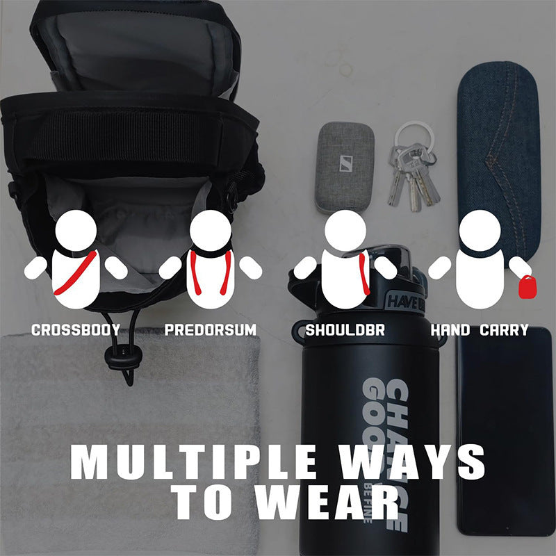 Magnetic Gym Water Bottle Bag with Phone Pocket