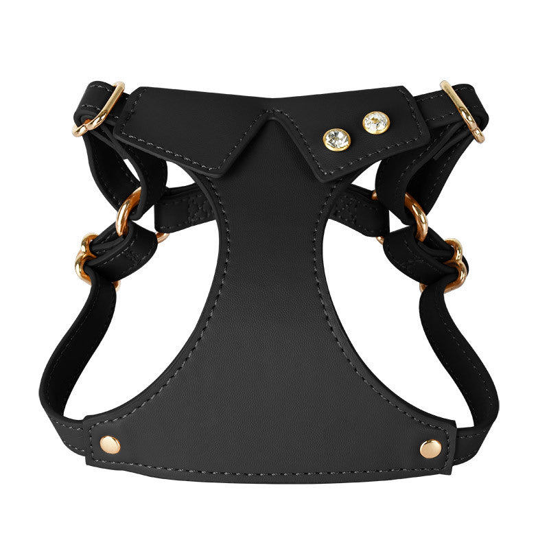 Premium Leather Pet Harness Set