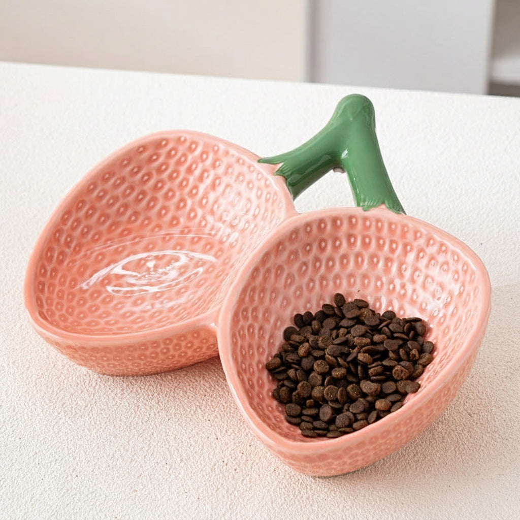 Strawberry Ceramic Pet Bowl