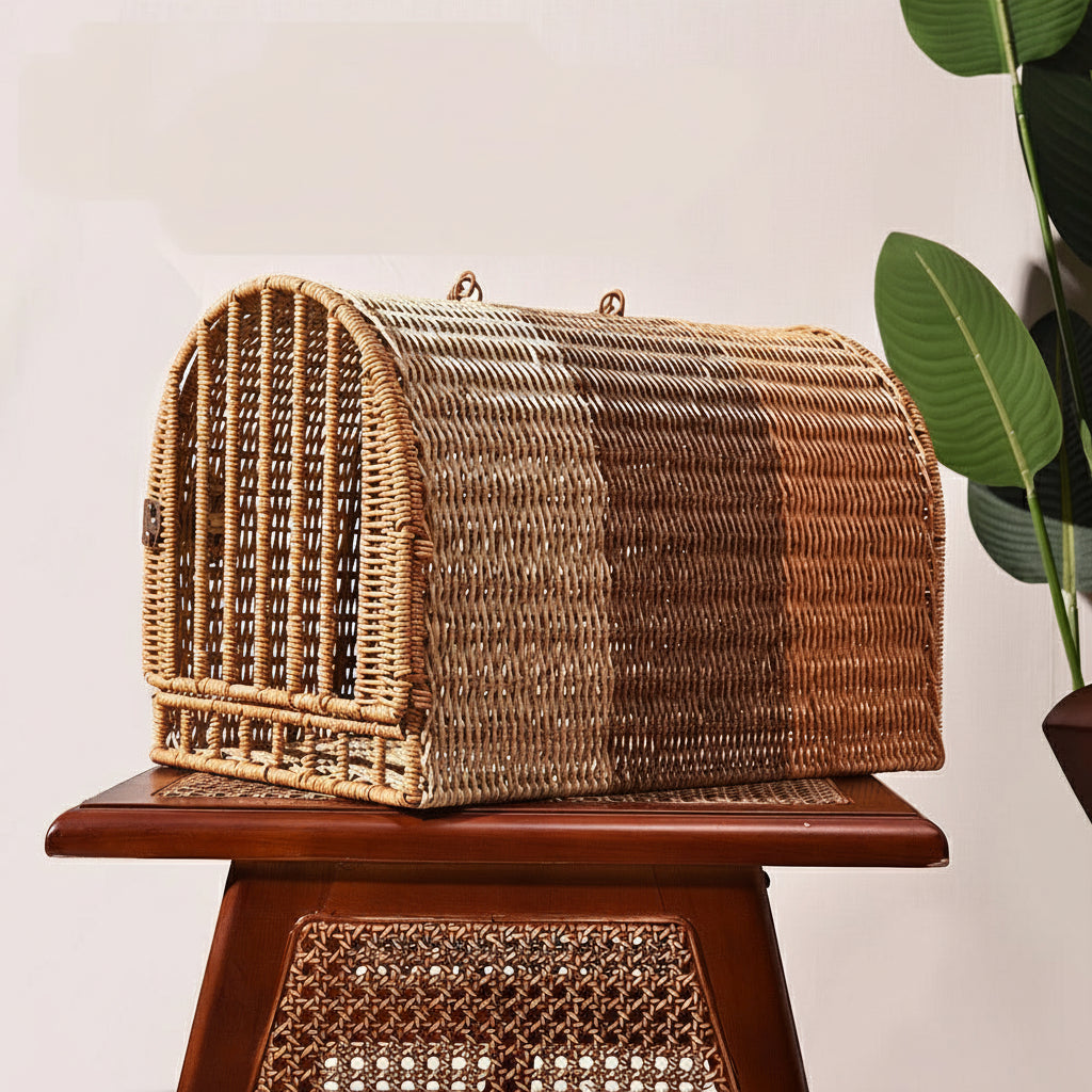Portable Rattan Pet Travel Bag