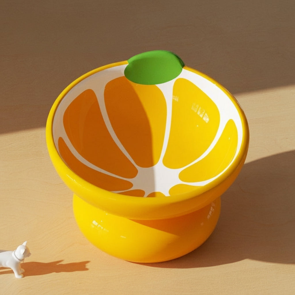 Orange Ceramic Pet Bowl