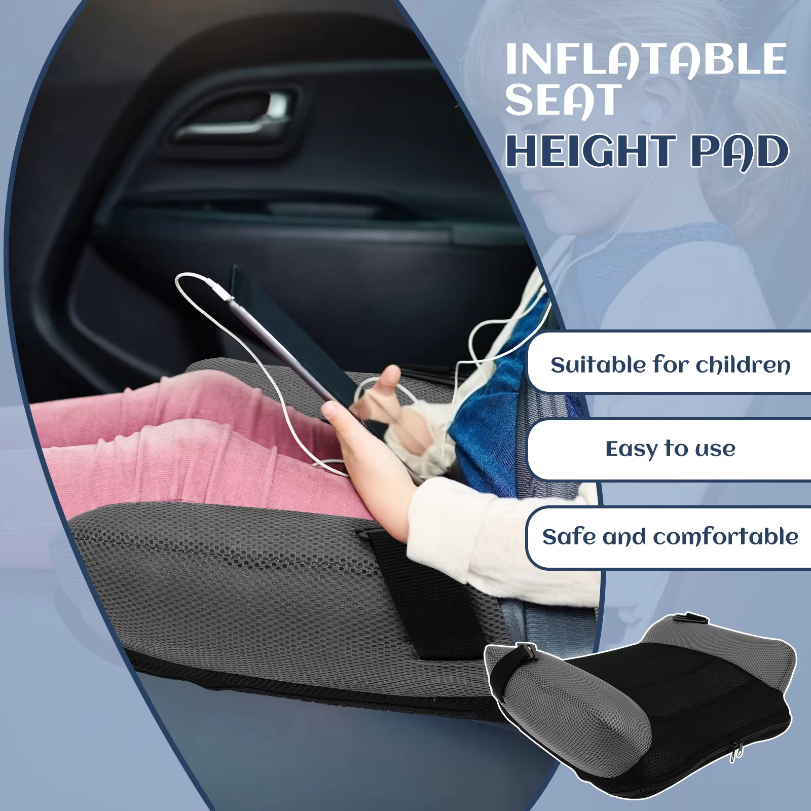 Inflatable Kids Car Booster Seat