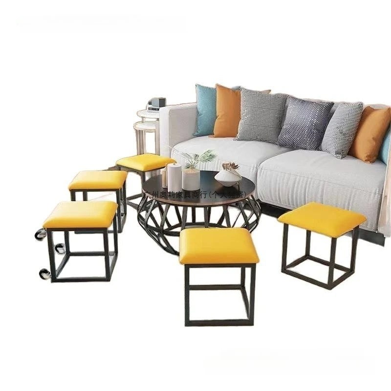 Compact 5-in-1 Cube Stool