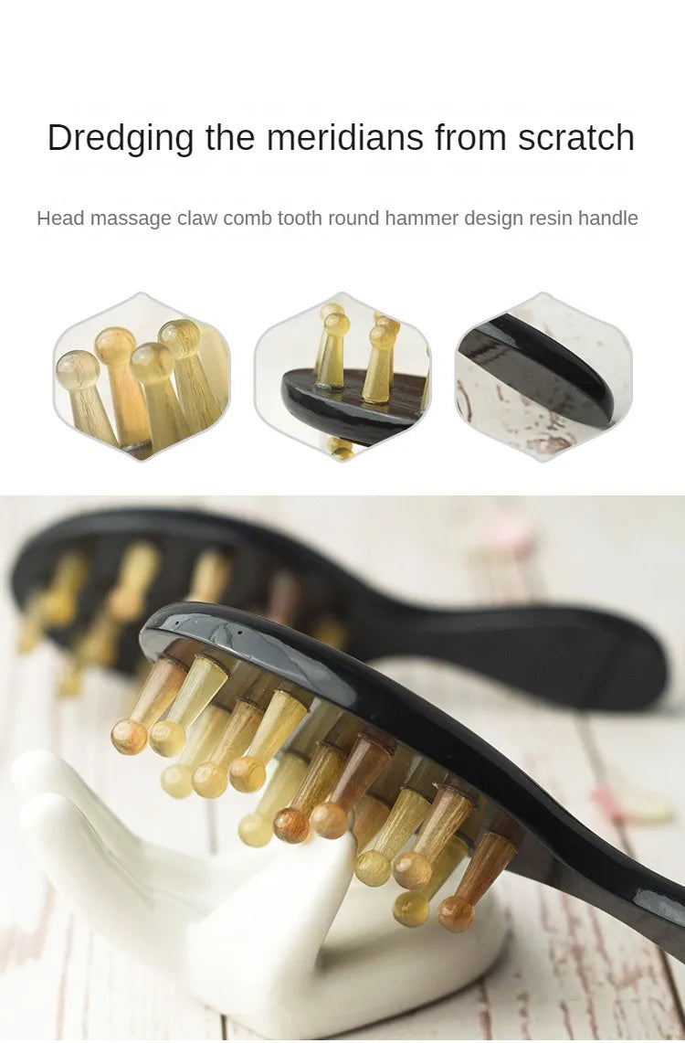 Natural Sheep Horn Massage Comb – Scalp & Hair Care
