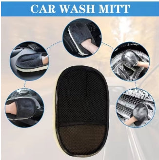 Set of 5 Microfiber Car Wash Mitts