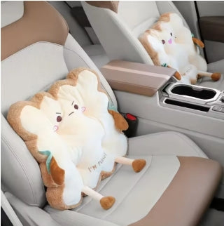 Cute Toast Lumbar & Seat Cushion