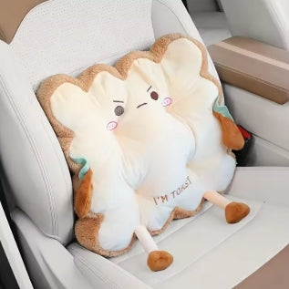 Cute Toast Lumbar & Seat Cushion