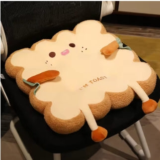 Cute Toast Lumbar & Seat Cushion