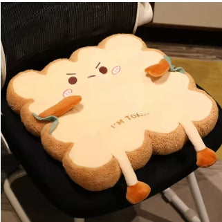 Cute Toast Lumbar & Seat Cushion