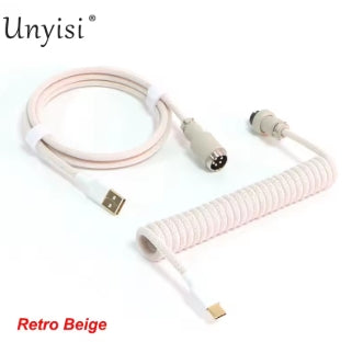 Coiled Type-C Keyboard Cable