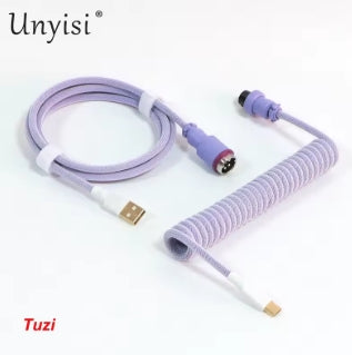 Coiled Type-C Keyboard Cable