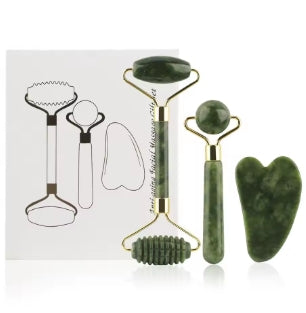 3-in-1 Jade Roller Set