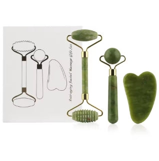 3-in-1 Jade Roller Set