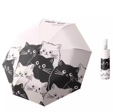 Cute Cat Folding Umbrella