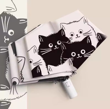 Cute Cat Folding Umbrella