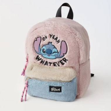 Stitch Pink Leather Backpack