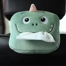 Set of 4 Cute Plush Car Tissue Holders