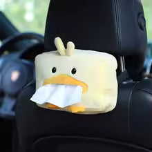 Set of 4 Cute Plush Car Tissue Holders